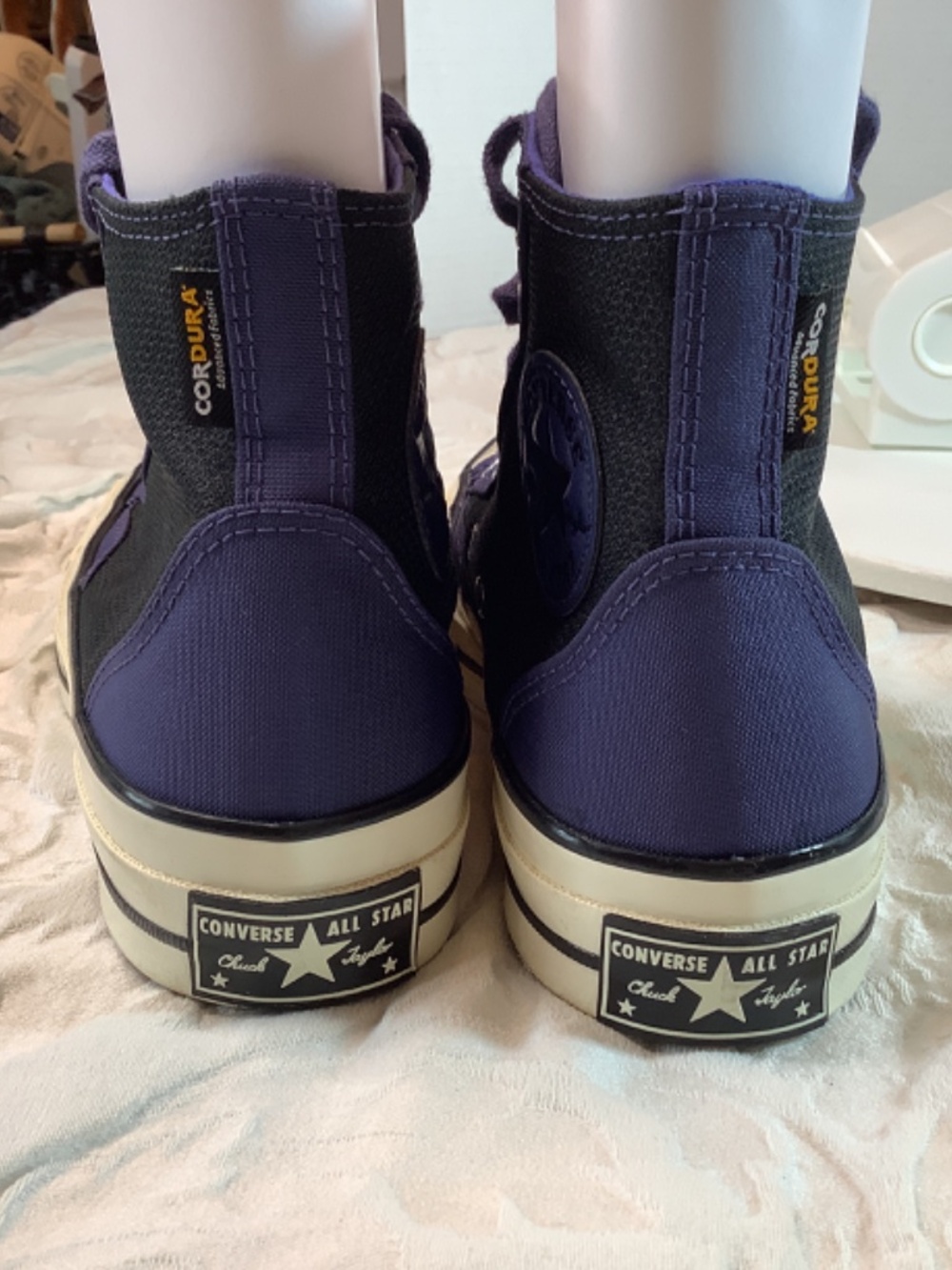 EUC Converse Allstar Chuck Taylor hi-top waterproof unisex M-5, W-7 blue black - Picture 10 of 14